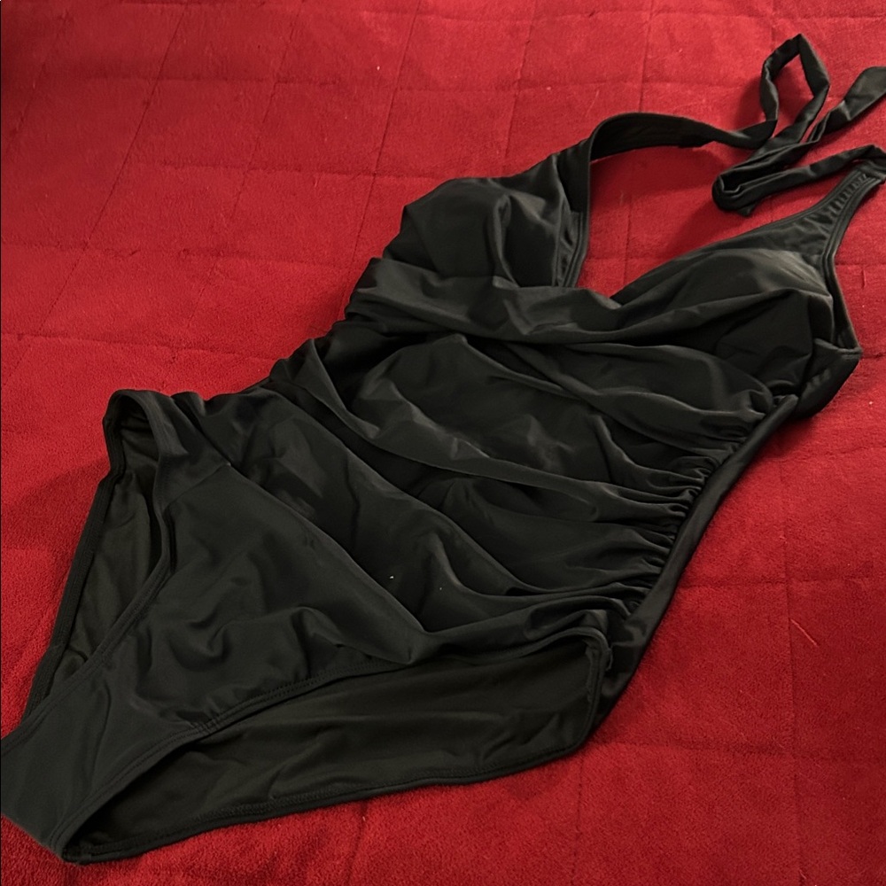 Elegant Black One-Piece Swimsuit